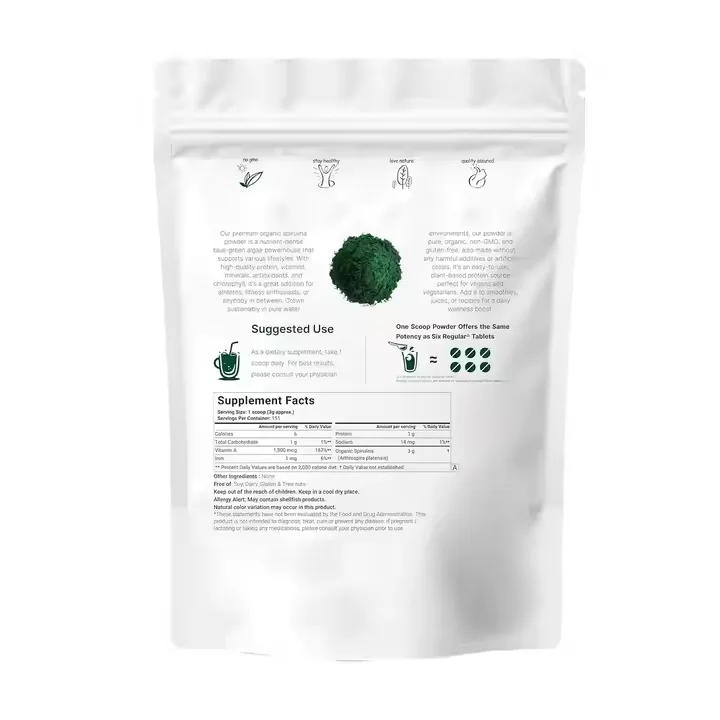 Оптовая продажа порошок OEM Spirulina добавляющий белок и витамины сырые контейнеры спирулины минералы органический