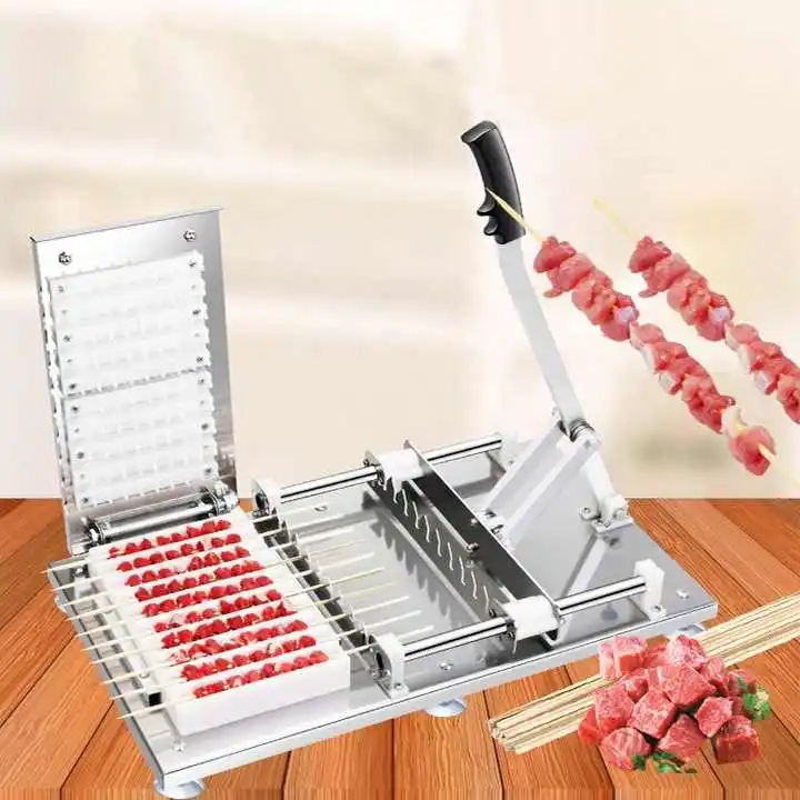 2024 Manual Stainless steel Kebab Skewer Machine Making Beef Mutton Kebab Skewers