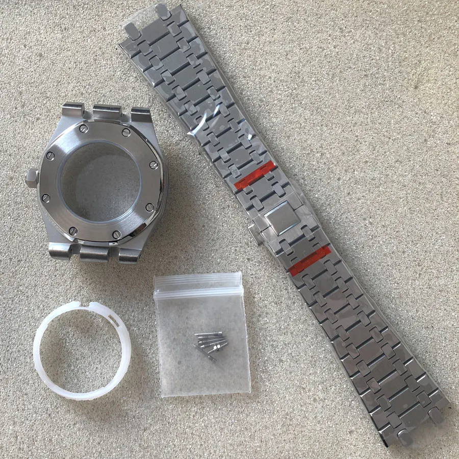Watch accessories 31.8mm sterile dial 41mm stainless steel case sapphire glass green luminous suitable for Japan NH35 movement 2