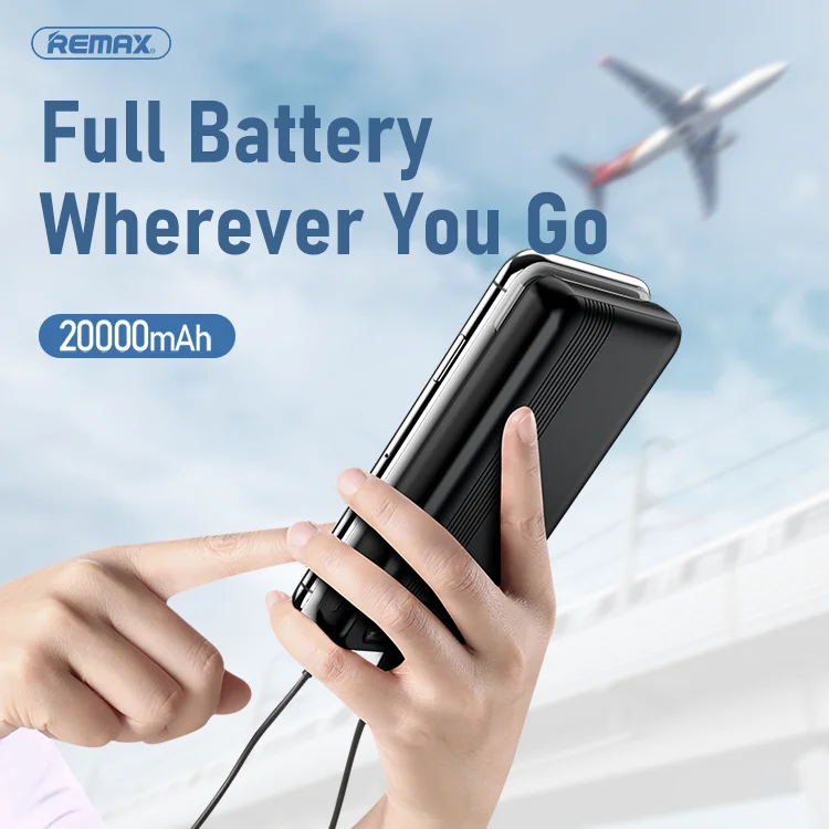 Remax Join Us 2021 новейший дизайн высокая емкость портативный USB внешний аккумулятор 20000 мАч для