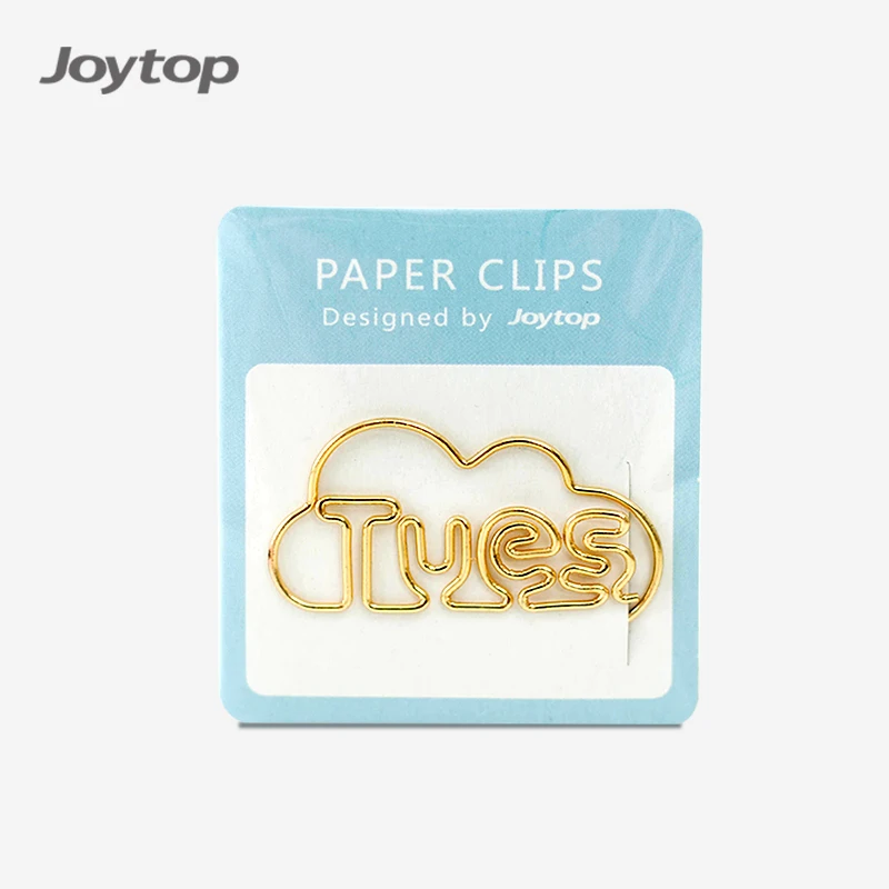  Металлические зажимы Joytop 7298 для планировщика недели месяца в офисе под заказ золотого
