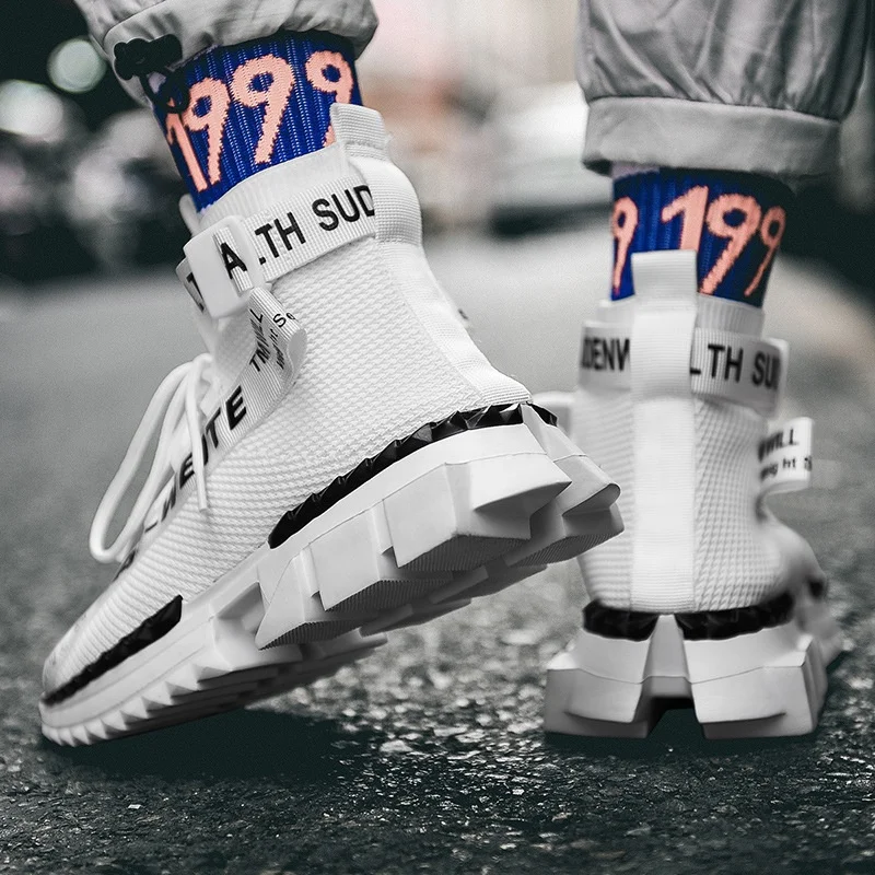  Прямая поставка новый стиль летающая тканая трендовая корейская модная повседневная спортивная обувь Pai Weite кроссовки для мужчин