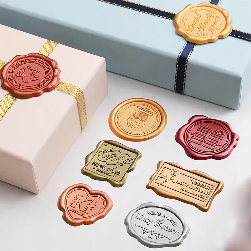 Oem Custom Wax Seal Sticker Adhesive Wax Seal Stickers Wax Sealing Stamp for Gift Box