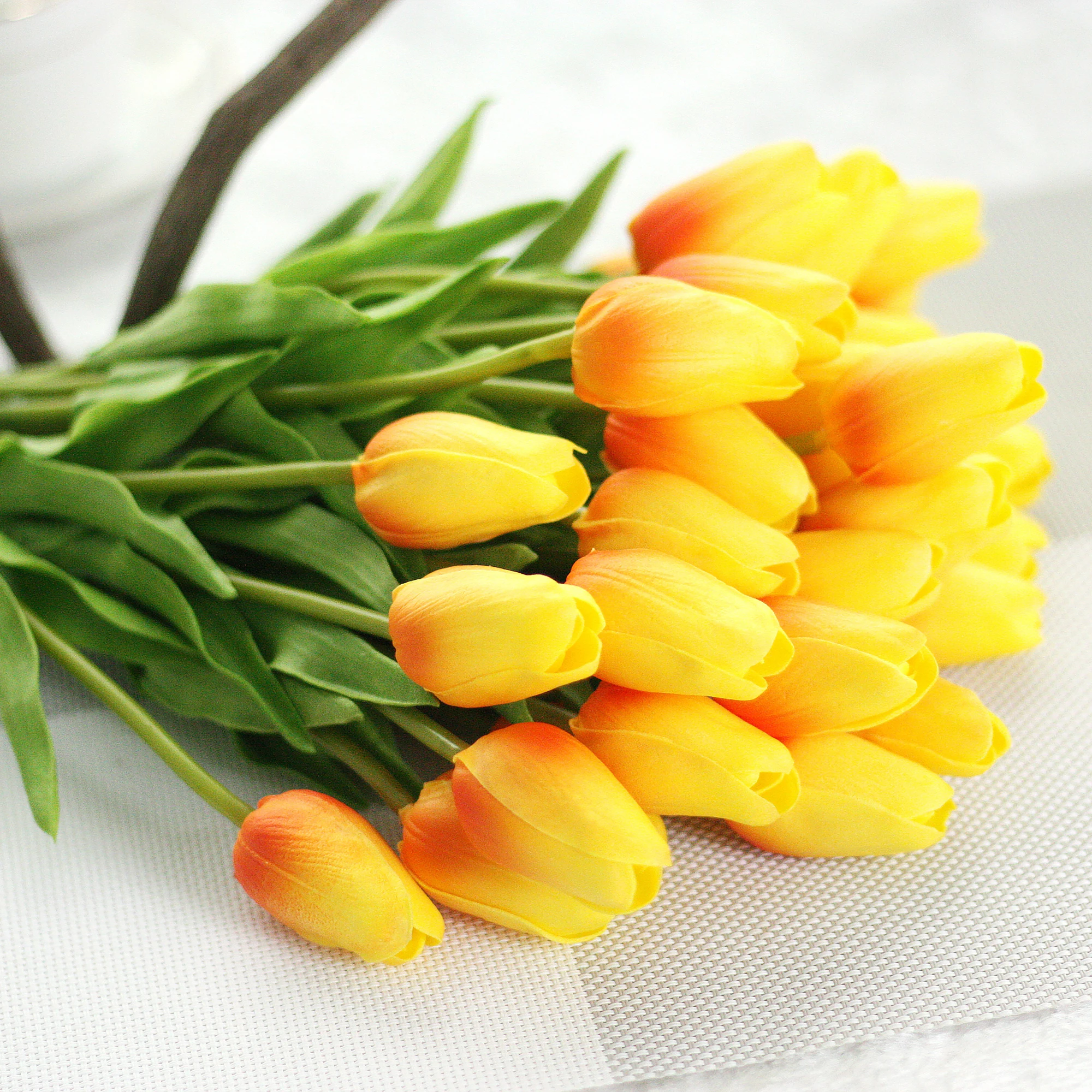 Pink artificial tulips single artificial tulip PU flowers for  Wedding Home Centerpieces Arrangement Decorations