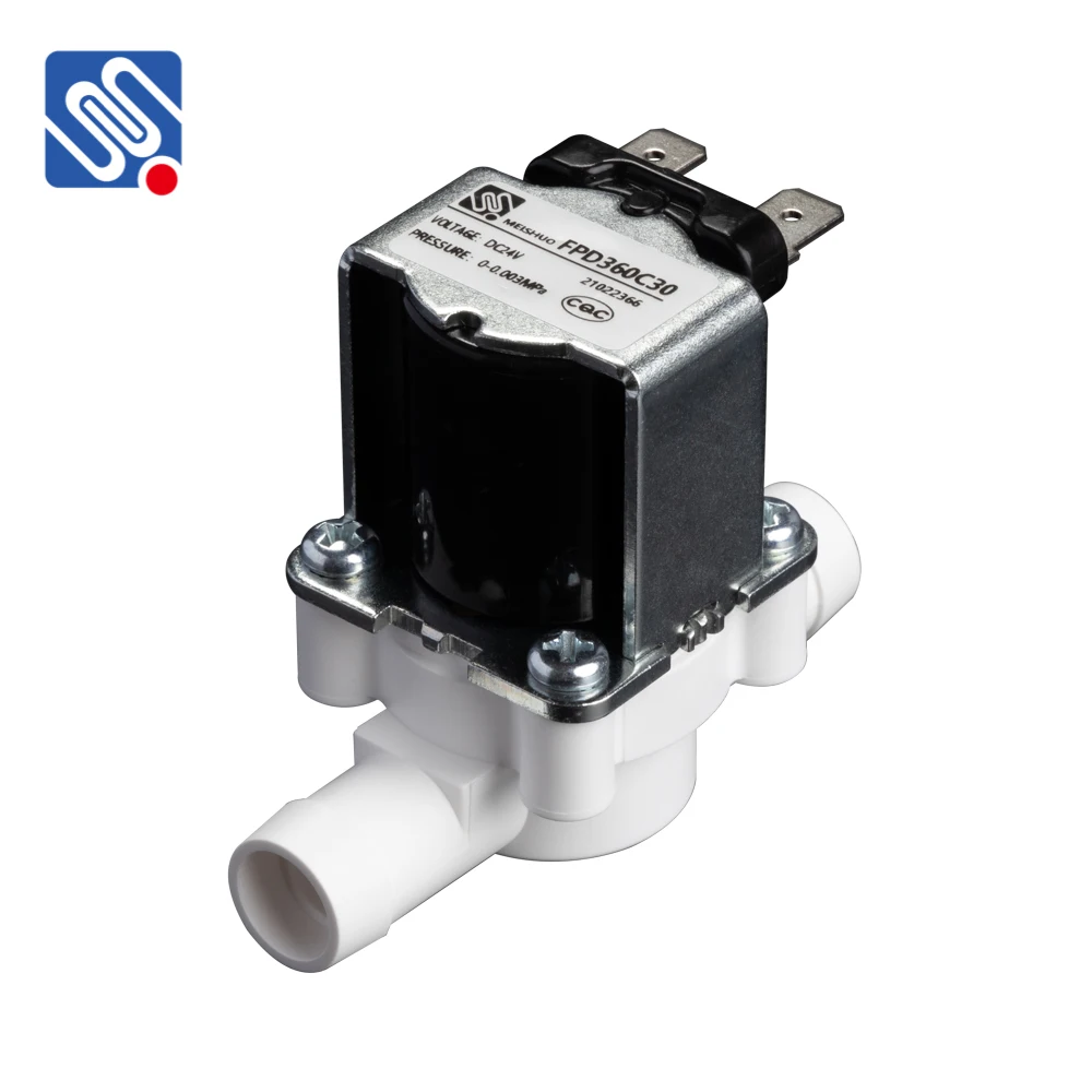 Meishuo FPD360C30 Zero pressure valve 13.7mm pagoda water inlet and water discharge plastic solenoid valve