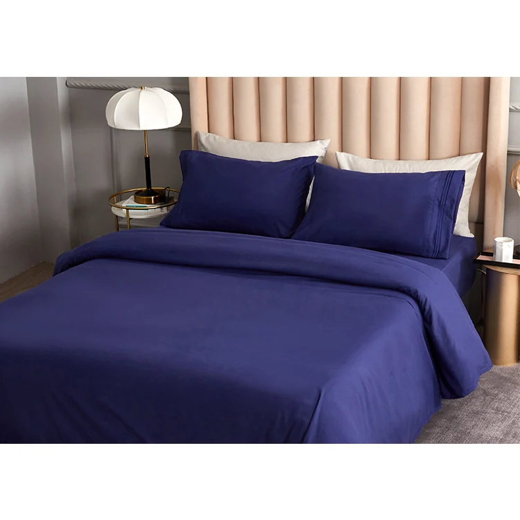 Bed sheet sale 4 pieces flat / fitted bed sheets & pillowcases cooling microfiber bed sheet set