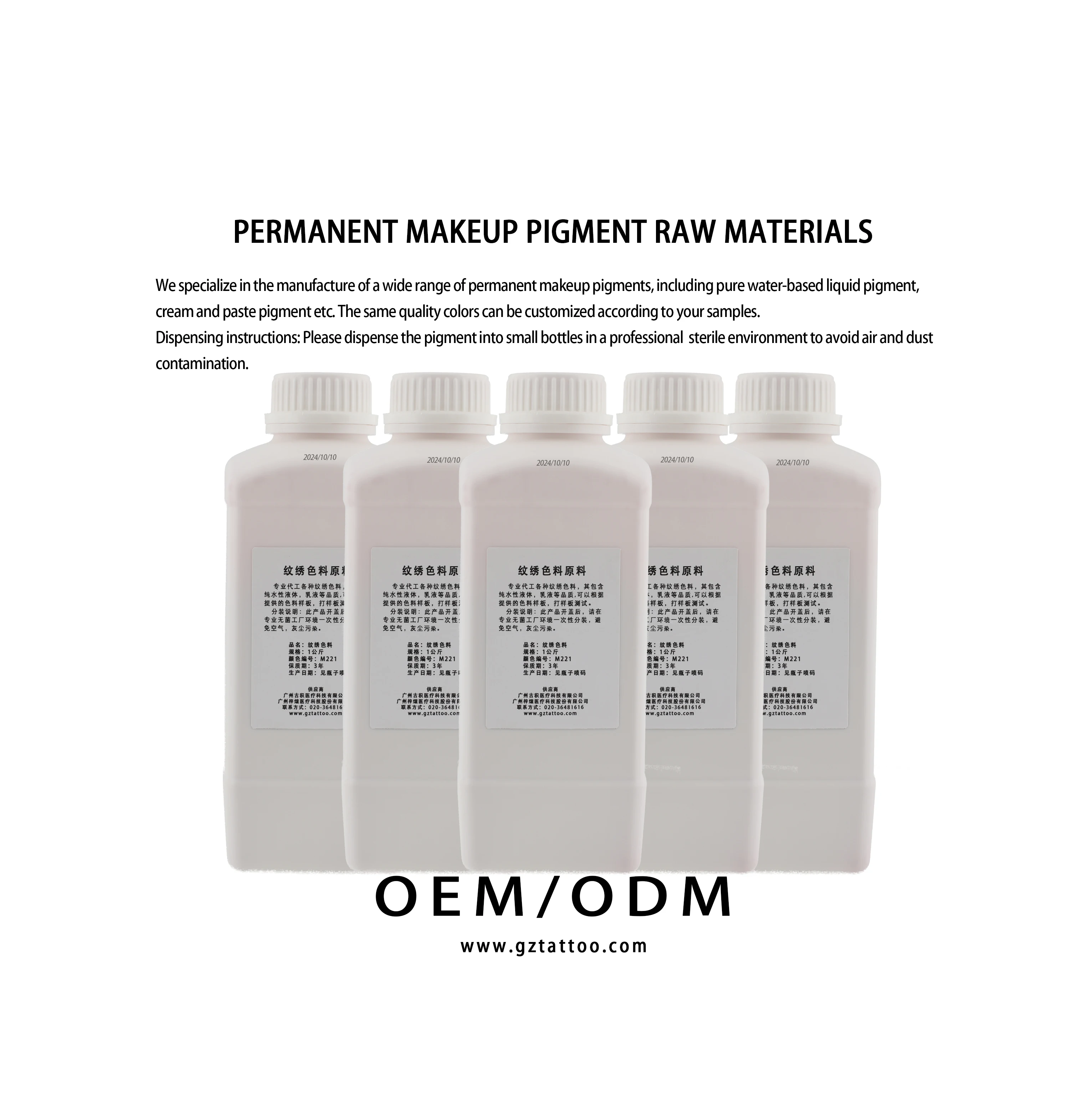 Private Labeling 100pcs Goochie PM Eyebrow Microshading Hair Strokes Tattoo Pigments