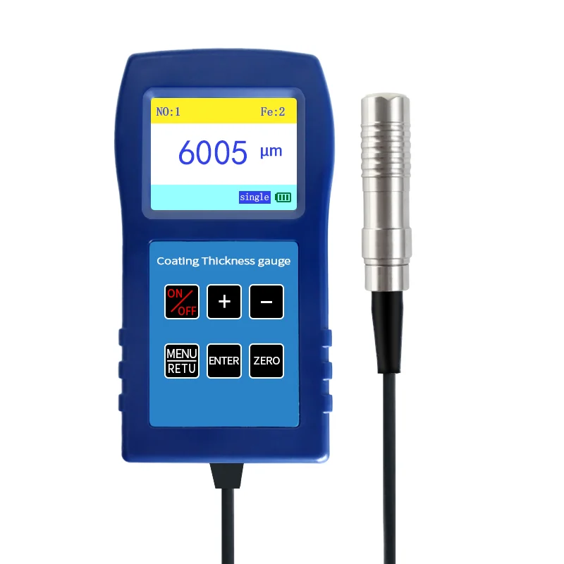 DR6000 Professional Digital ABS Paint Thickness Gauge Anti-Corrosion  Battery-Powered LCD Display