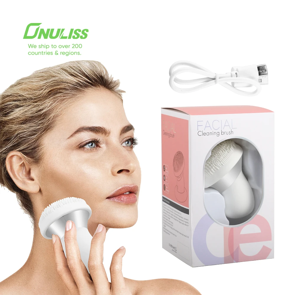 Аккумуляторная щетка для чистки лица Водонепроницаемый глубокое очищение пор мини-очиститель для лица