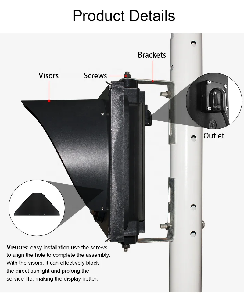 Customize round 300mm  NO parking LED traffic sign light