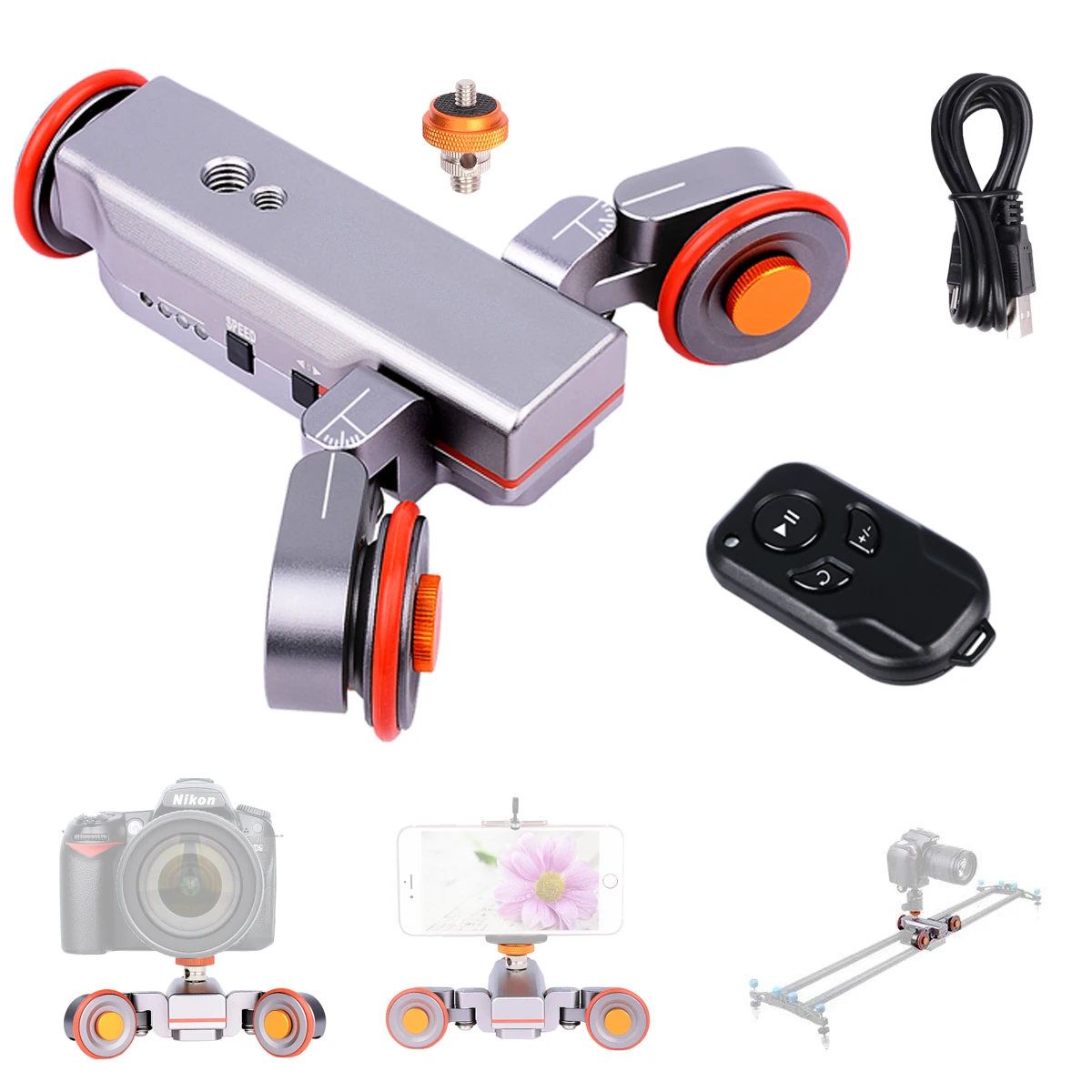 YELANGU Photography Equipment Camera Photo Accessories Motorized Autodolly for DSLR Camera