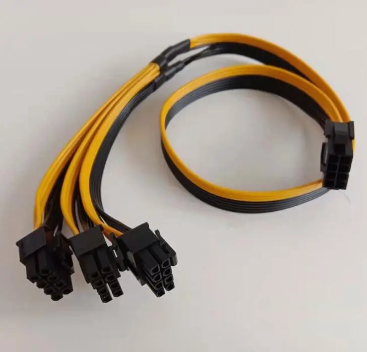 45 + 15 см PCIe GPU 8pin 1 до 3 портов 6 2Pin Женский к Мужской Удлинительный кабель PCI express Видеокарта 6-контактный 8-контактный
