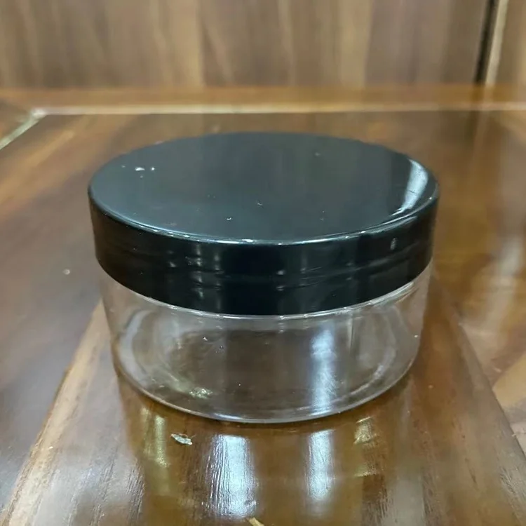 Round pet plastic jars food grade cookie bottle empty jar with lids cosmetic 8oz 8 oz plastic cream jars 80ml 120ml 150ml 250ml