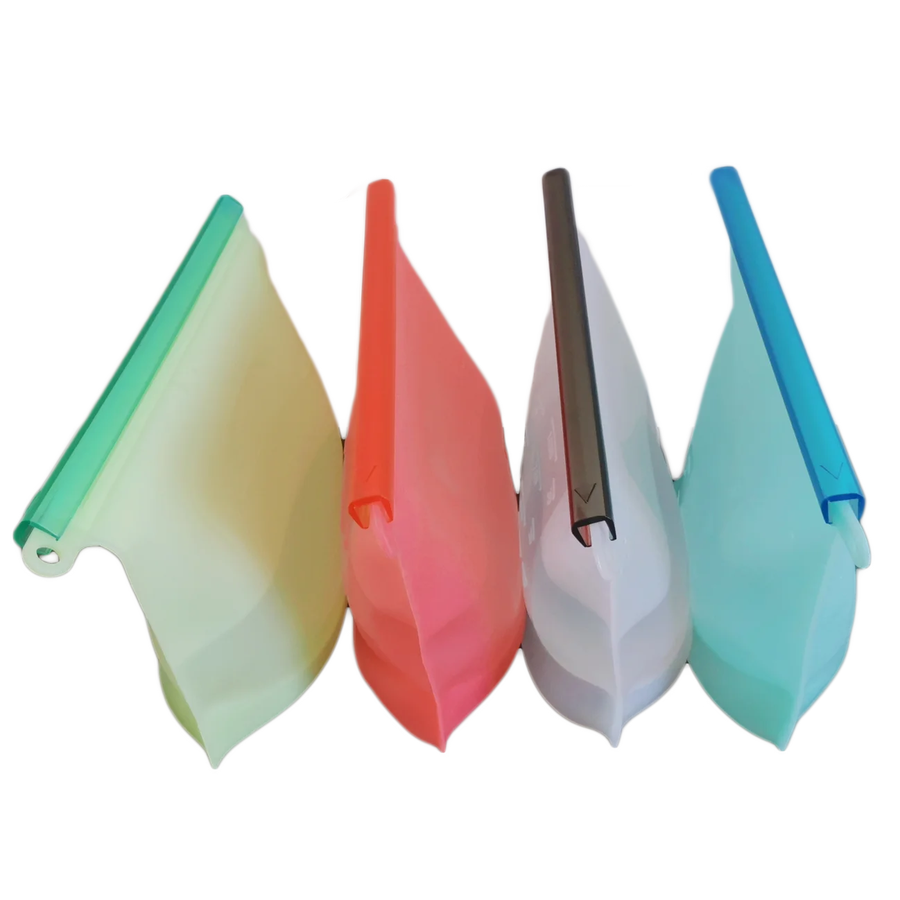 100% Platinum Ziplock Reusable Silicone Food Storage Bag Silicone Snack Bags