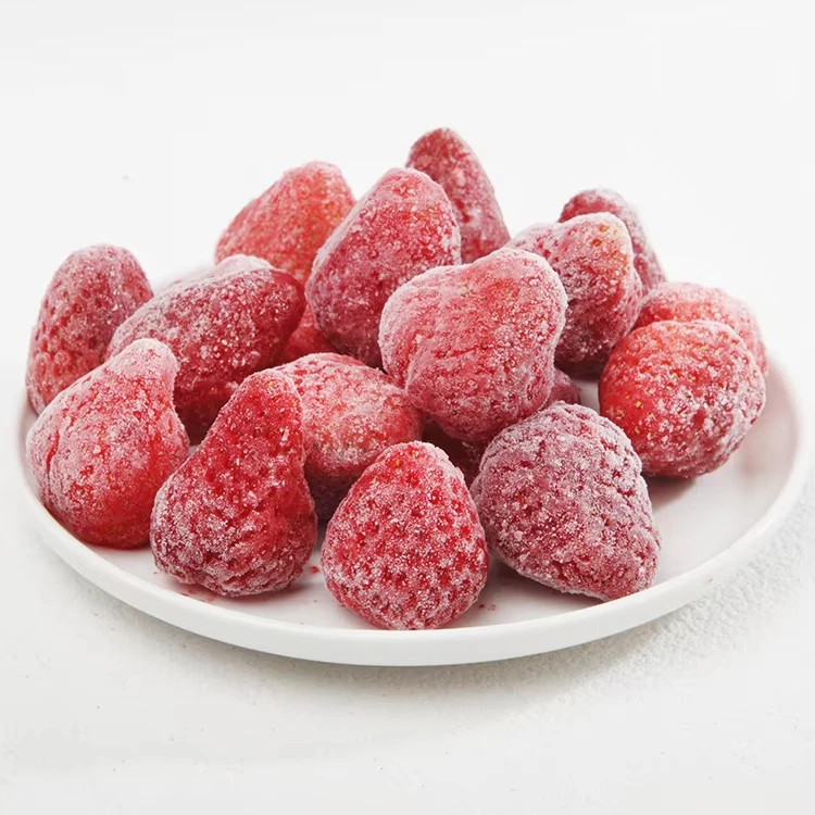 IQF Сладкая целая клубника замороженная Am13 объемная упаковка с нарезанными кубиками и узорами шариков