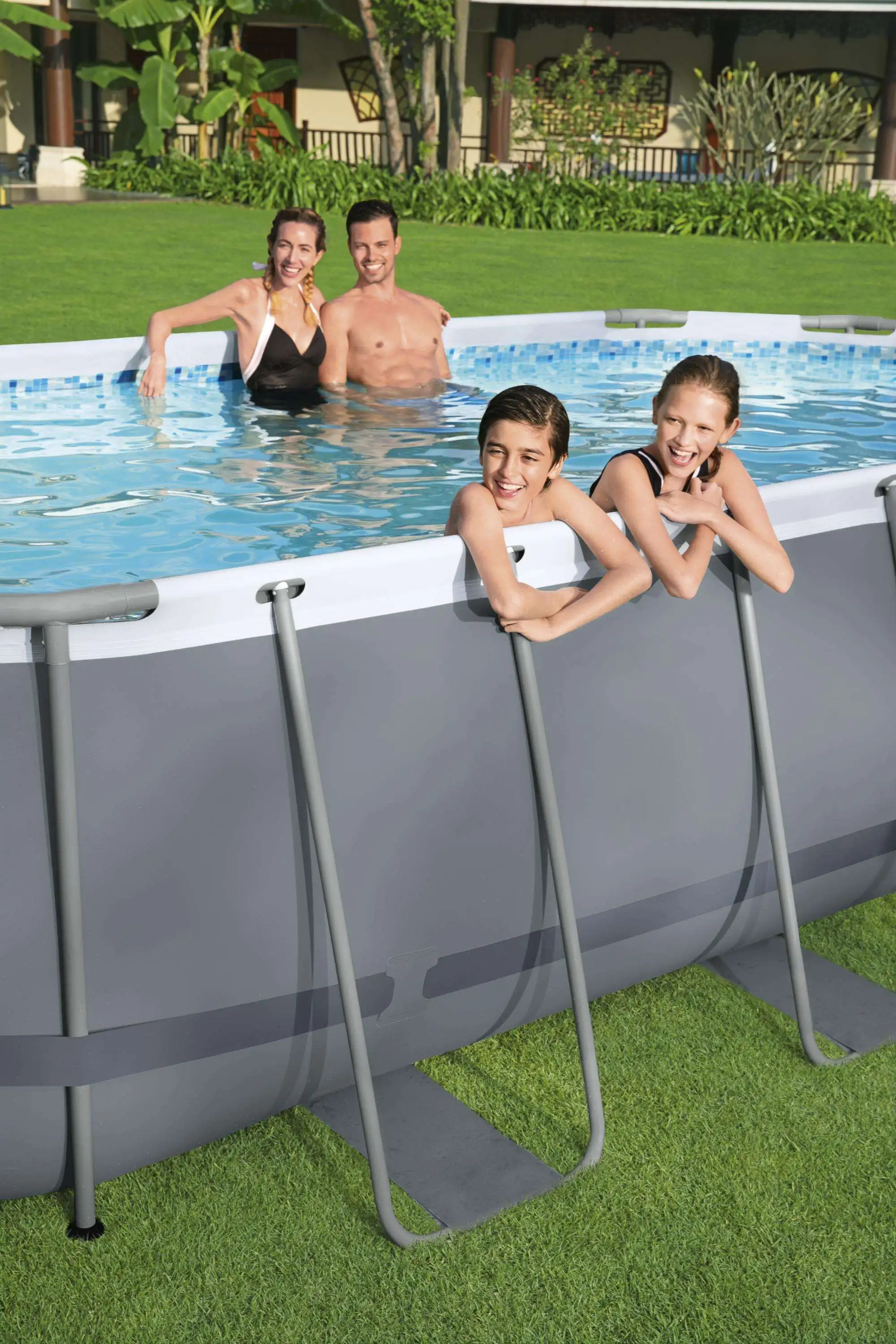 2024 Bestway Steel Power 56620 Above Ground Oval Swimming Pool Set 4.27 m x 2.50 m x 1.00 m