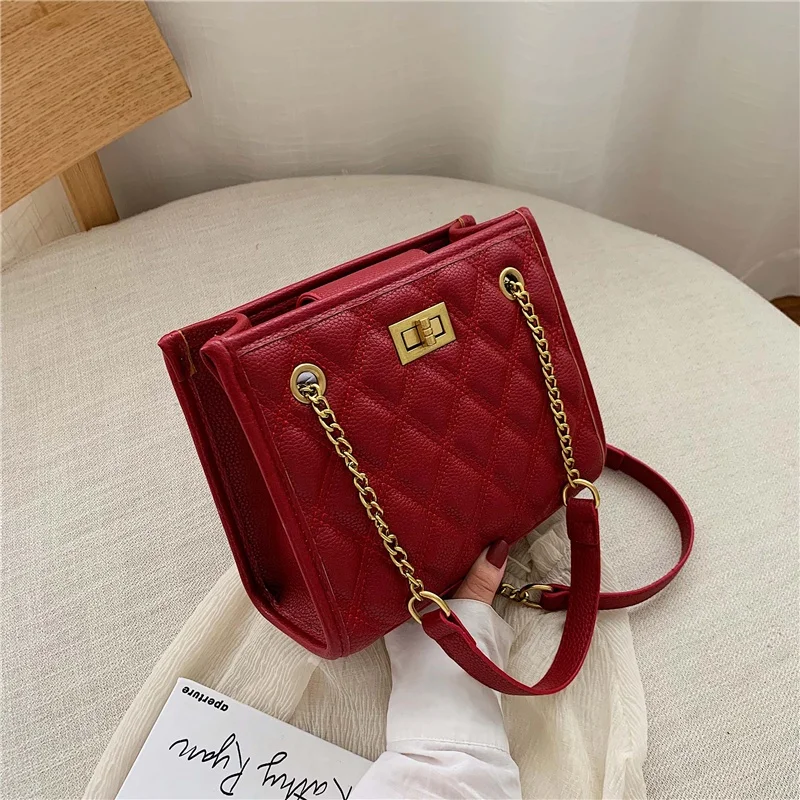 2021 Popular Designer OL PU Leather Purses Manufacturer Tote Shoulder Bags Women Handbags Luxury Ladies in Bulk