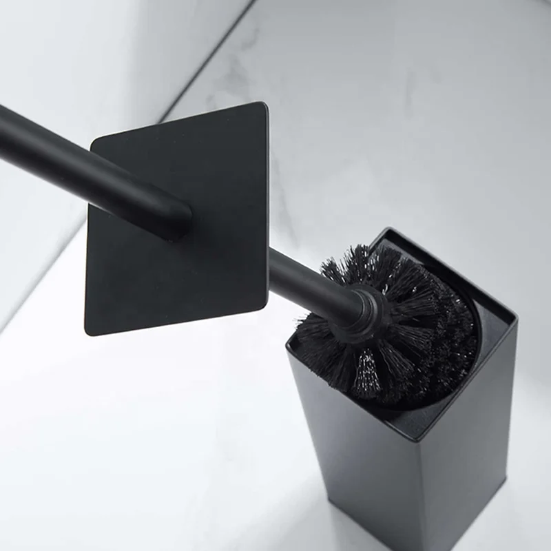 Household Cleaning metal handle Toilet Brush Stainless Steel Toilet Brush and holder set for bathroom