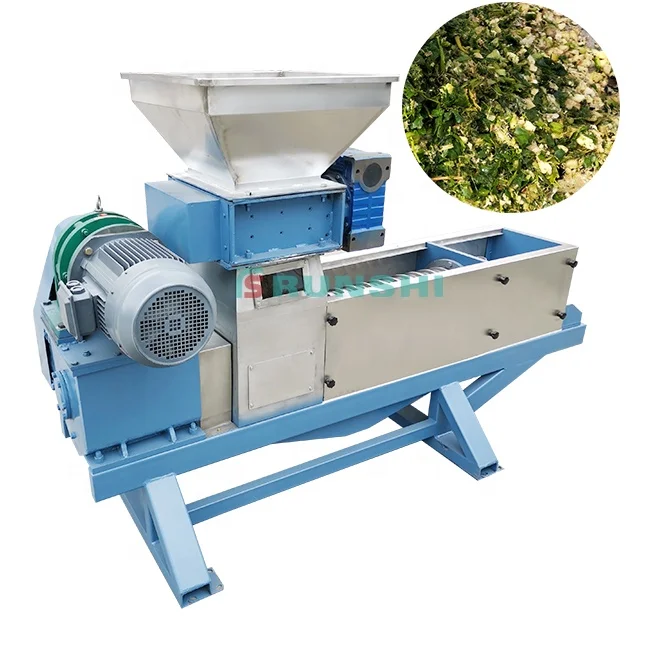 Stainless steel food waste screw press processing machine/cassava residues dewatering screw press