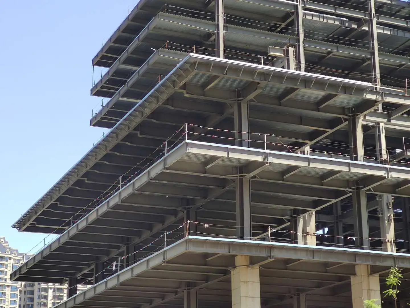 High-Rise Multi-Storey Prefabricated Steel Structure Office Building Lightweight steel structure office building