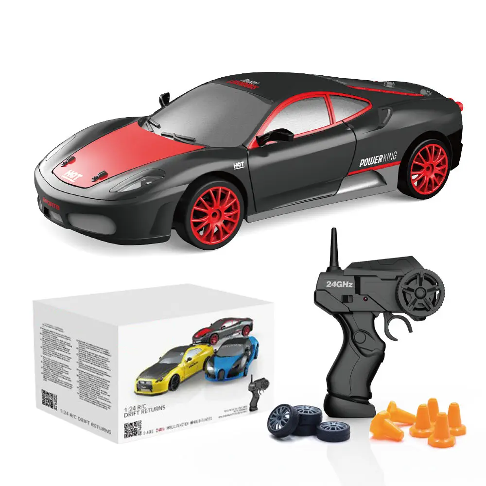 HB 2.4Ghz 4WD Mini Drift Racing RC Car 1/24 Scale Model Cars 15km/h GTR JDM AE86 Vehicle Tpr Wheel With light