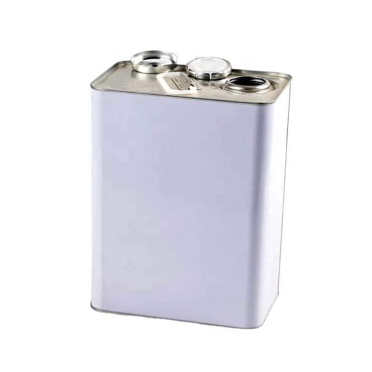 5-литровая металлическая жестяная бочка с белым покрытием, прямоугольные металлические контейнеры с пластиковой ручкой