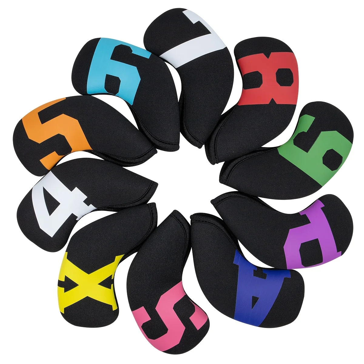 Waterproof Neoprene 10pcs/set Golf Headcover 4-9 APSX Colourful Printing Number Golf Iron Headcover