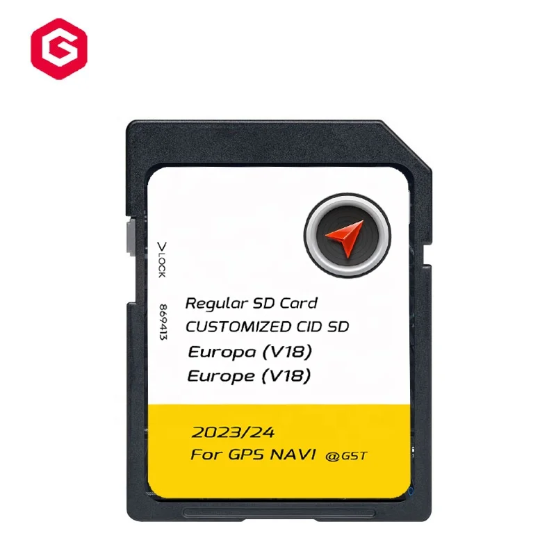 Ready for use GPS Navigation Custom CID SD Card  for WEST Europe new version 2022-2023 full map