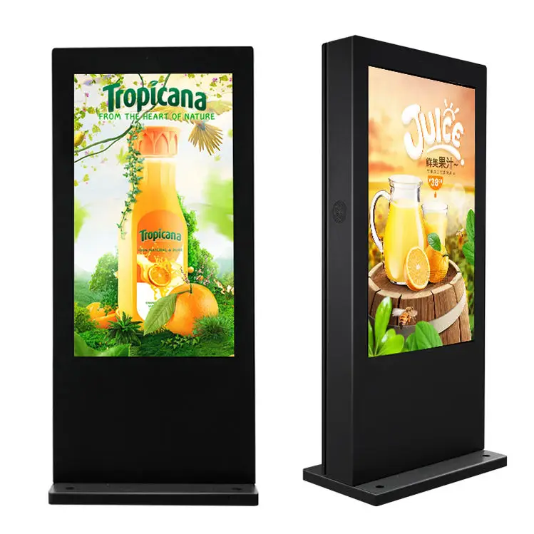 Custom Design Outdoor Lcd 55 Inch Custom Digital Signage Ip 65 Totem Kiosk Waterproof Touch Screen Display Advertise