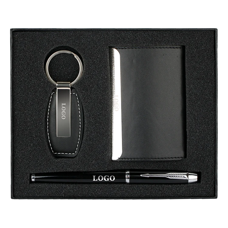 new product ideas 2022 wholesale promotional business gift set Corporate Gift set with post card/pen/keychain