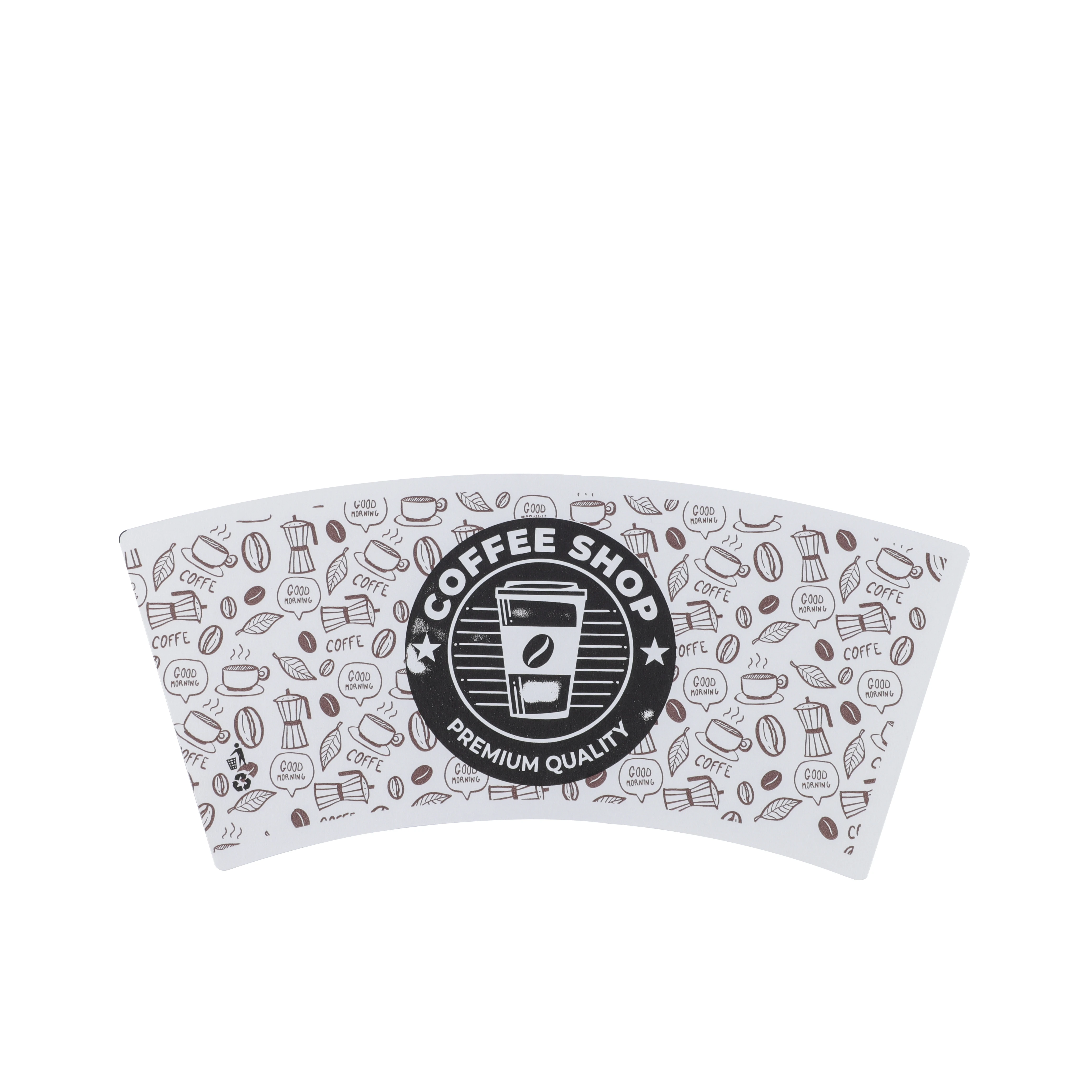 paper fan for cup Custom printed disposable paper cups sleeve/ fan for hot coffee for logo printed,cup body paper,cool drink