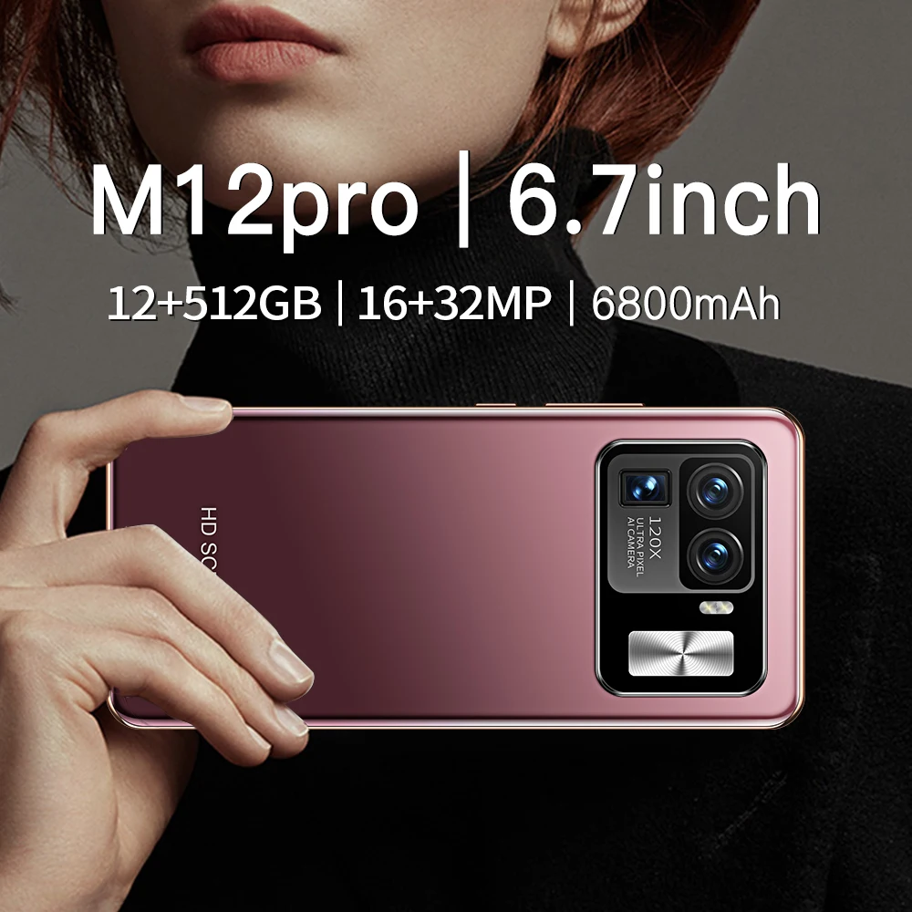 Оригинальный смартфон M12 Pro 12 + 512 ГБ Android 4G