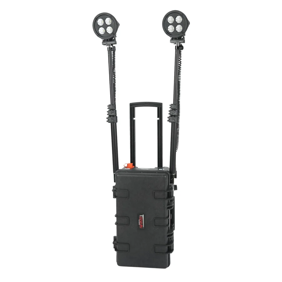 
Police Rescue Equipment 80W Portable 5000 lumens LED Remote Area Lighting System 