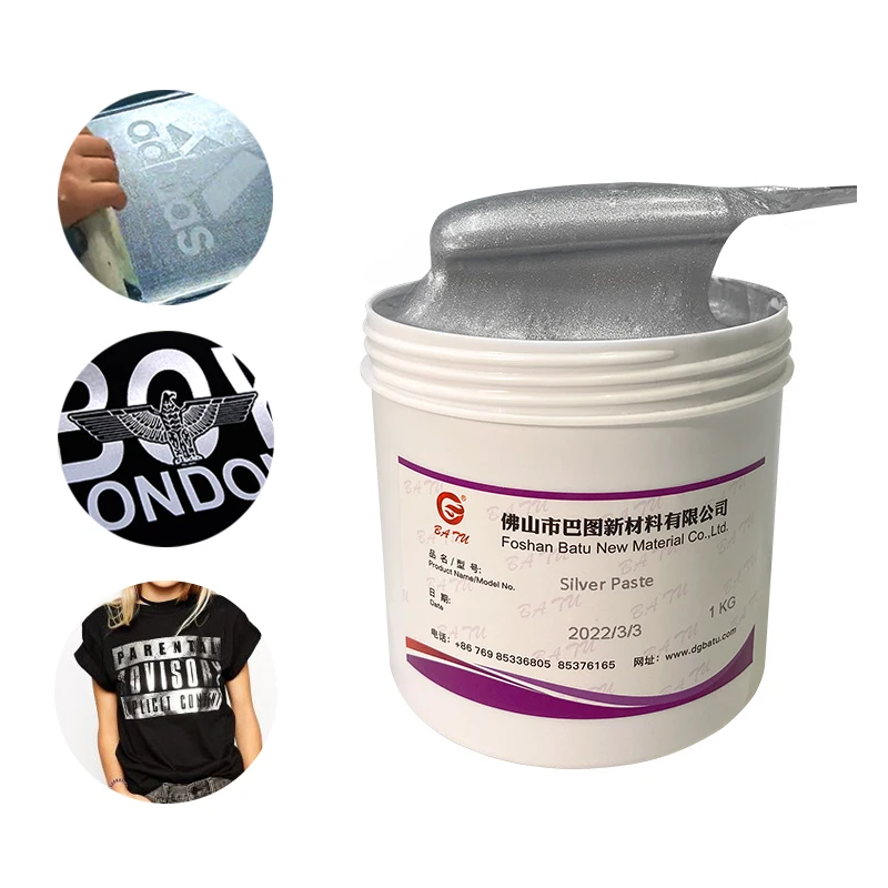 Shiny Metallic Super Silver Ink Silver Paste for Silk-screen Printing Ink