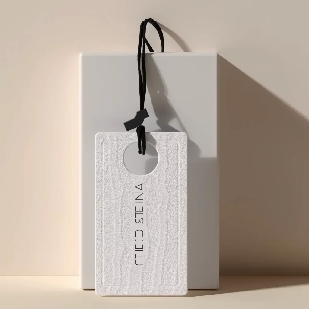 Hot Selling High Quality Factory Clothing Paper Hang Tags With Customized Logo Black Rectangle Square Swing Tags on Luxury