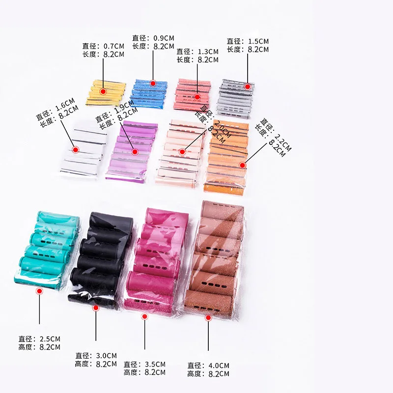 10Pcs Plastic Perm Curl Rods Sets Cold Wave Rods Hair Curling Roller DIY Styling Hairdressing Tools for Natural Hair