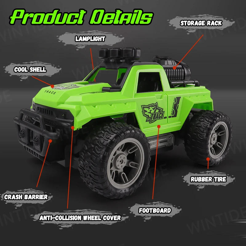 1:16 New Arrival Climbing Off-Road RC Truck Alloy Remote Control Car Toy 4x4 Crawler Racing Features Radio Control Auto sprayer