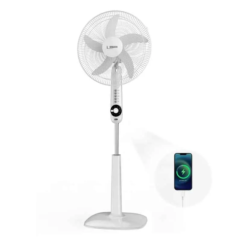 12V DC Solar Fan, Rechargeable Charger Air Cooling Cooler Stand Ventilador AC Fan for Indoor Outdoor Use