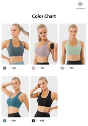 Multi Strappy Back Ropa De Yoga Apparel Sports Bra Custom Logo Medium Support Breathable Running Top Gym Bra with Removable Cups