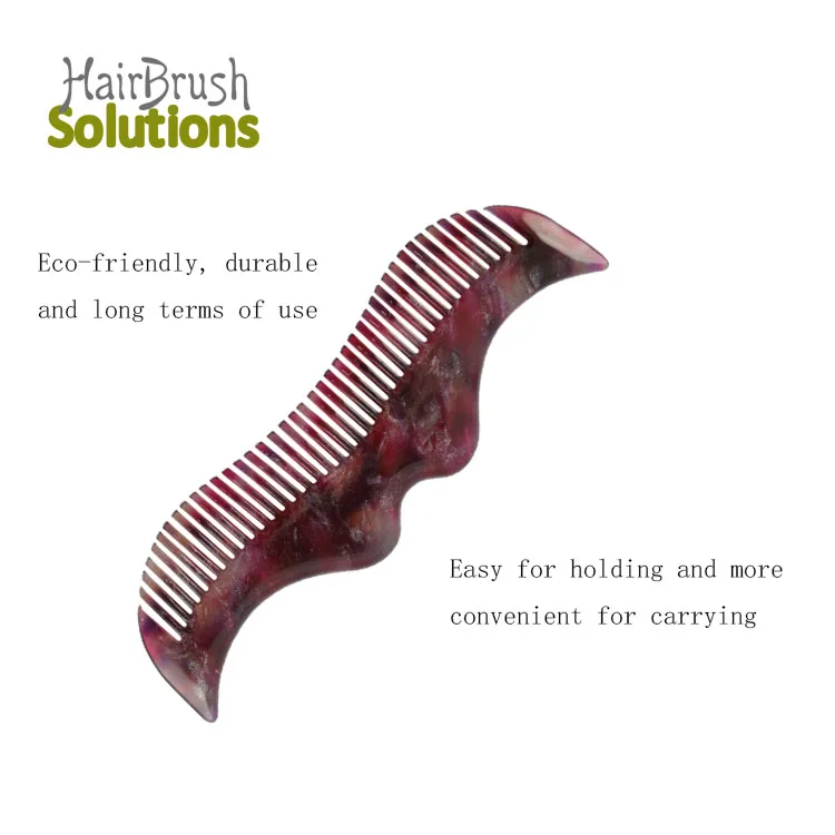 2021 Korean Pocket Pink Hair Comb Clear Acetate Anti Static Thick Small Bio Celulose Acetate Comb Travel 4cm