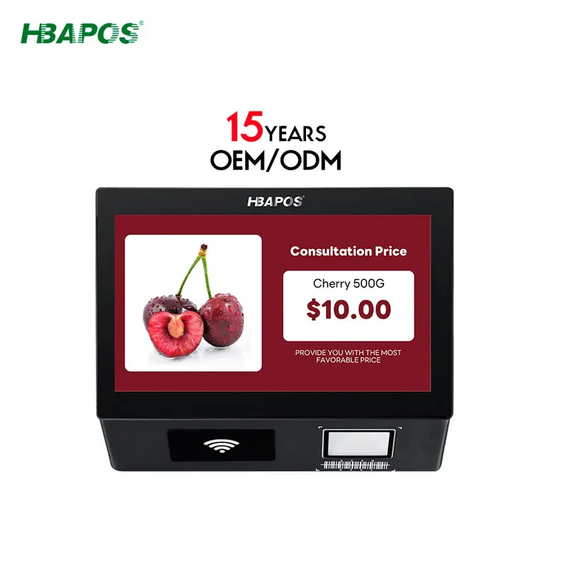 HBAPOS Q1CX Automatic price checker  Barcode Scanner all in one pos system for small business.