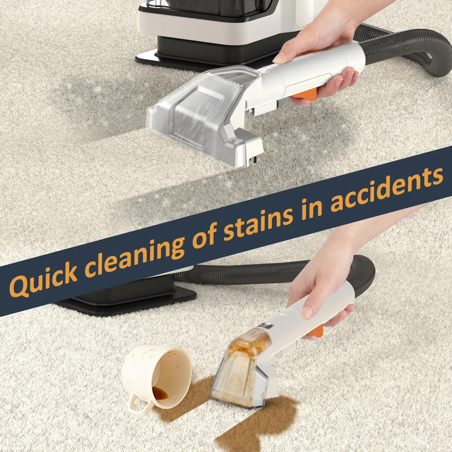 W05 Portable Cyclone Vacuum Cleaner Wet and Dry Steam Sofa Cleaning Machine Bagless Carpet Vacuum Cleaner