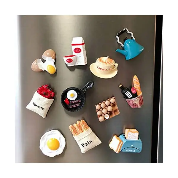Cartoon refrigerator magnet 3D souvenirs creative gift decoration fruit fridge magnets food series resin fridge magnets custom