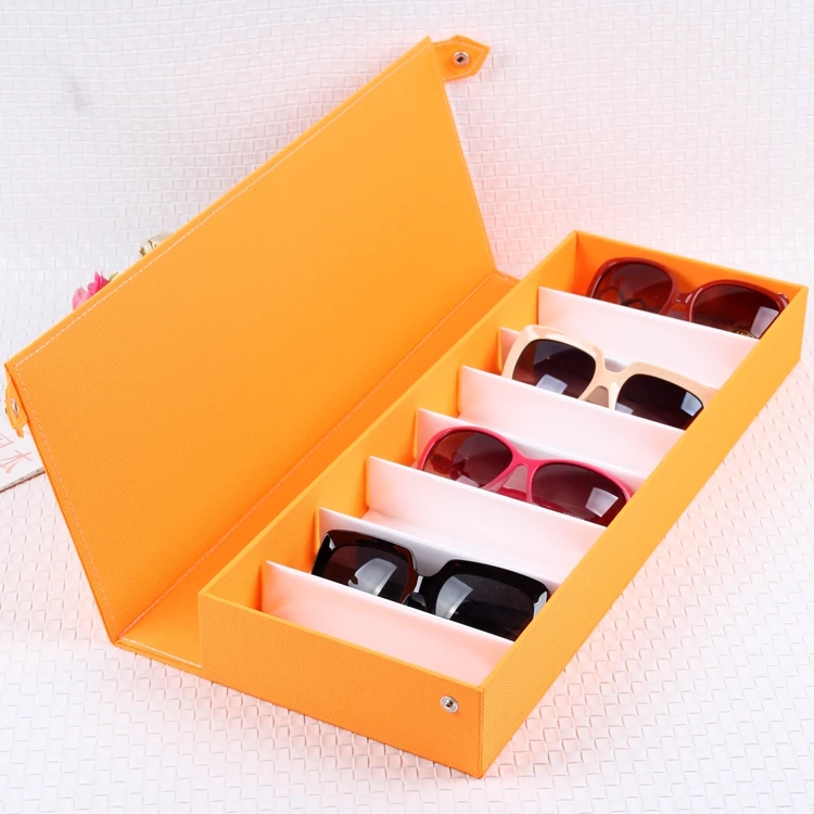 2020 Luxurious Hot sale Colorful 8 pcs Leather Eyewear Sunglasses Display Stand Storage box