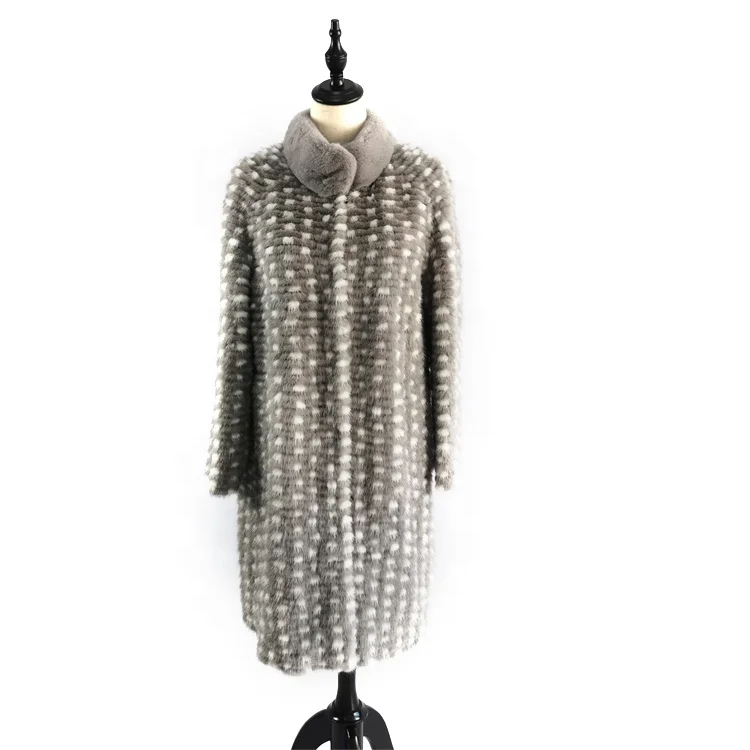 
Winter Fashion Loose Warm Long Mink Fur Coat 