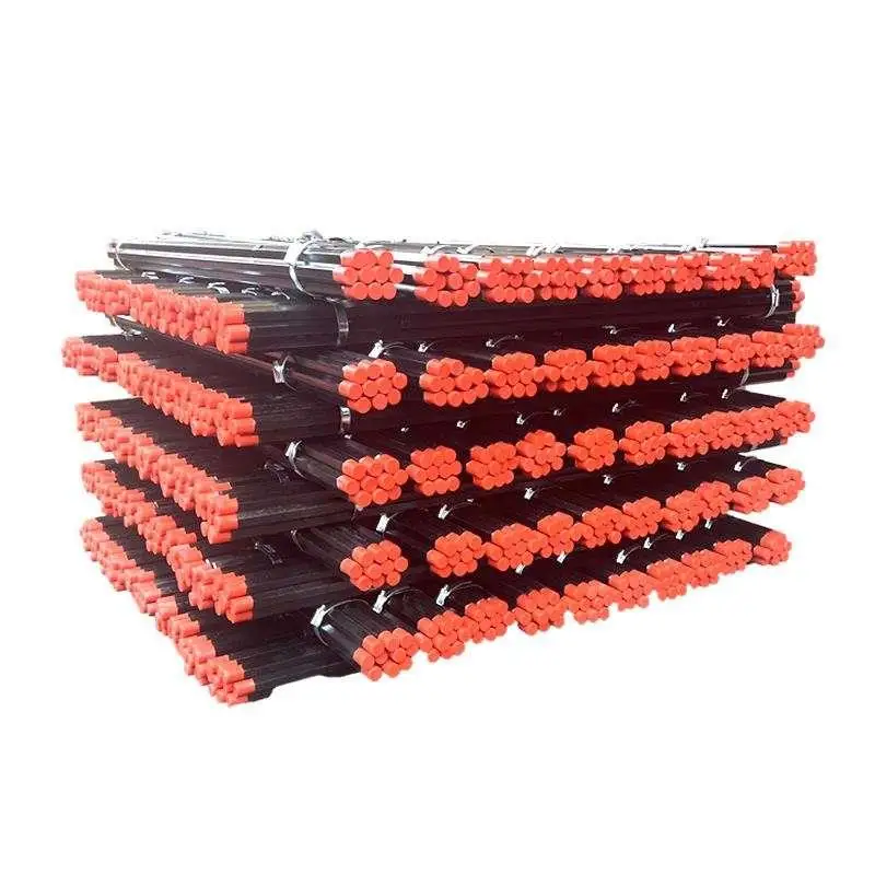 The mine uses B19 six-edge hollow drill rod YT28 rock drill B22 drill rod