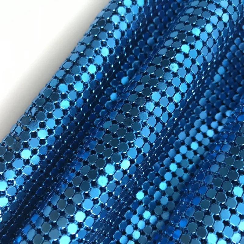 Electroplated Aluminum Mesh Metal Dress Bags Clothing Accessories Metallic Sequin Mesh Fabrics for nightclub