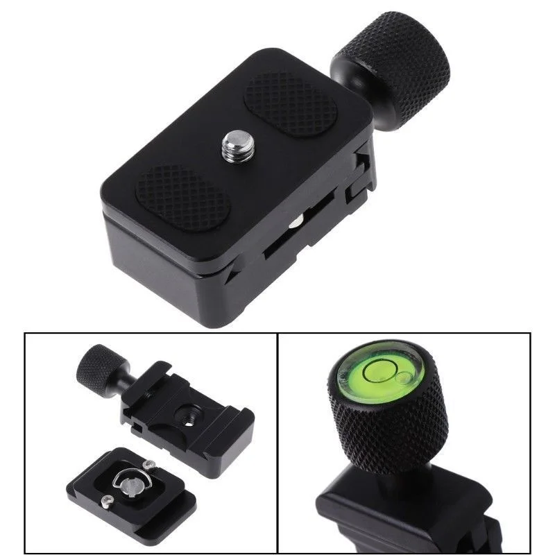 Digital Camera Tripod Ball Head Camera Photo Studio Accessories 1/4 Quick Release Clamp QR Plate Metal Adapter Mount