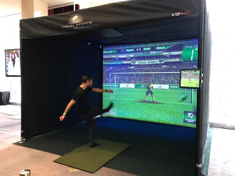 2023 New Fashion  Inflatable Golf Practice Simulator Tent Inflatable Golf Simulator Room Inflatable Golf Hitting Cage