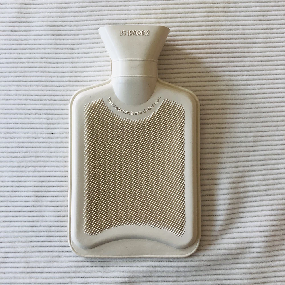 rubber hot water bottle silicone with fleece cover